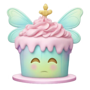 Fairy pastel cake sticker