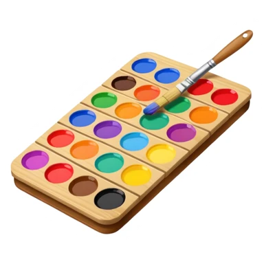 Palette with brush sticker