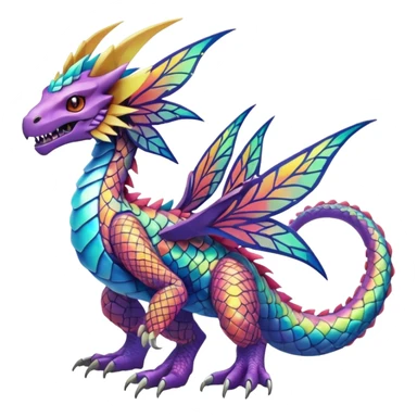 Colorful Exotic Pokémon-Digimon-Monster-Beast-Fakémon-hybrid-creature (full body) sticker