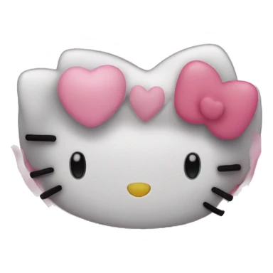 Cute hello kitty heart sticker
