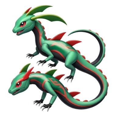 Meloetta-Rayquaza-Salandit-Pokémon-Fakémon-creature sticker