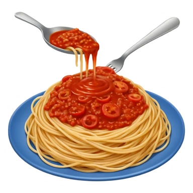 spaghetti all'assasina, sauce mixed into the spaghetti sticker