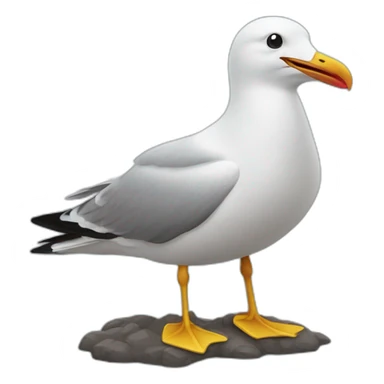 A seagull pooping sticker