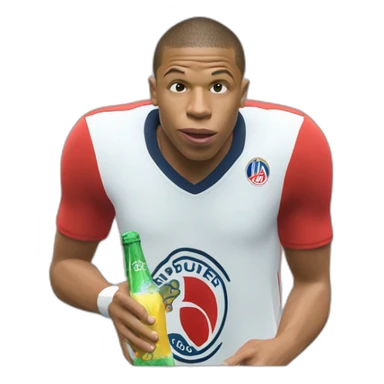 Mbappe qui boit un coca sticker