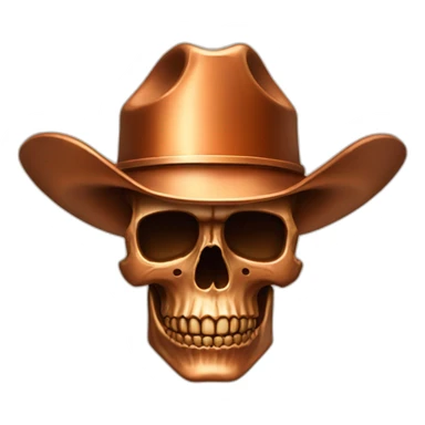 skull-copper-with-cowboy-hat sticker