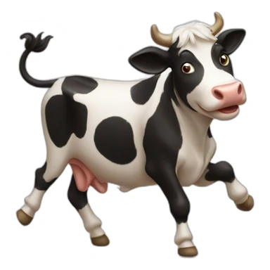 Dancing cow sticker