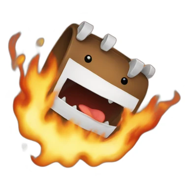 Screaming calendar in fire sticker