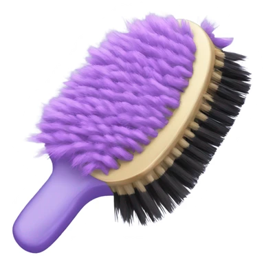 light purple hair brush sticker