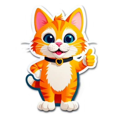 Cat thumbs up sticker