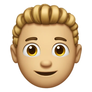 Emoji with his index and middle finger on head sticker