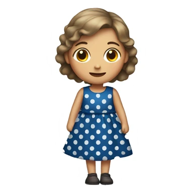 Girl with polka dot dress sticker