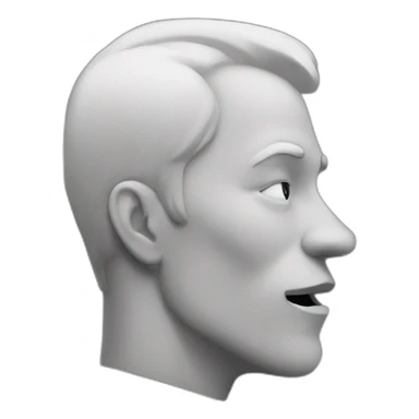 shh point at jawline sticker