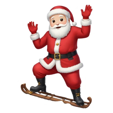 Santa sliding sticker
