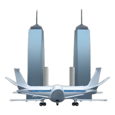 Plane and twin tower sticker