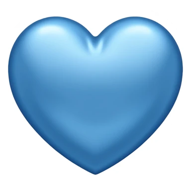 heart with a metallic blue finish sticker