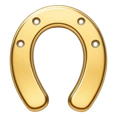 Gold horseshoe sticker