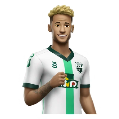 Neymar com a camisa do Santos sticker