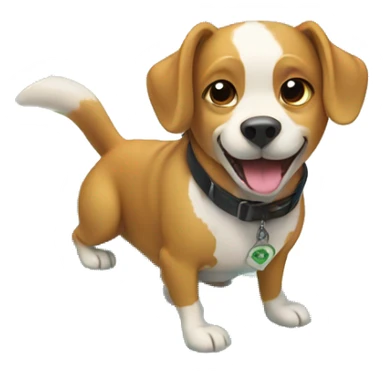 dog surf boarding sticker