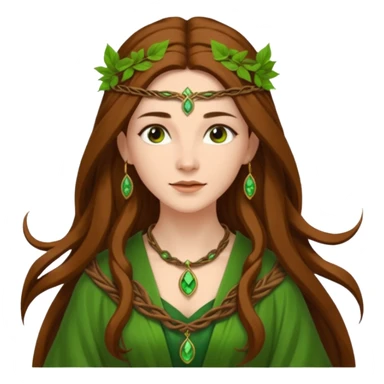 Leaf-necklace druid queen sticker