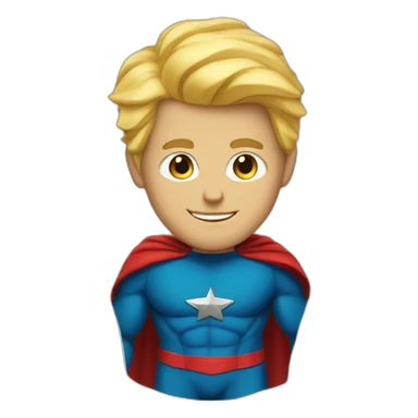 Blond male Superhero sticker