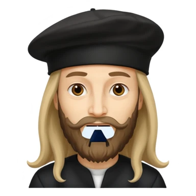 Leonardo da Vinci wear black berret sticker