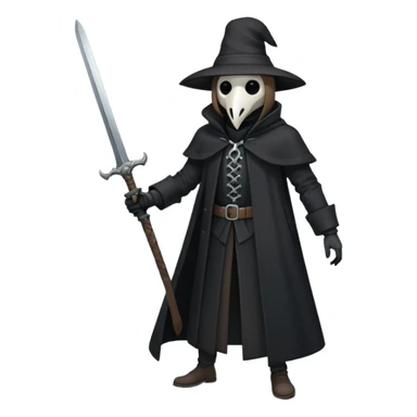 plague dr sword snow sticker