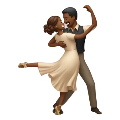A couple are dancing  sticker