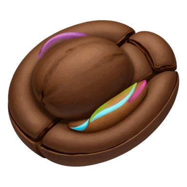 A sleeping coffee bean  sticker