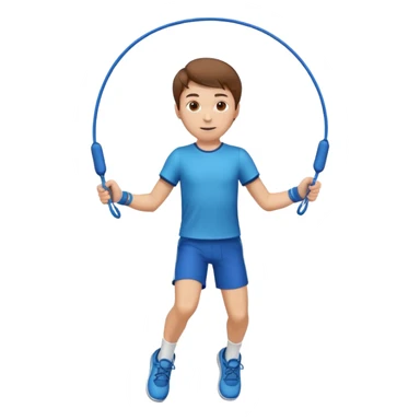 Boy with Skipping Rope overhead pose sticker