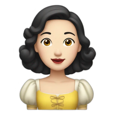 Asian snow white sticker