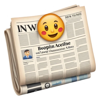 Web page with latest news headlines, newspaper articles sticker