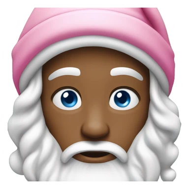 Santa claus white skin blue eye pink had sticker