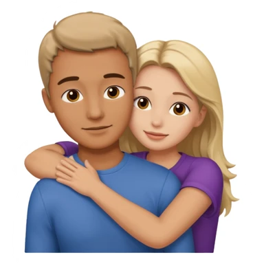 Man hugging woman sticker