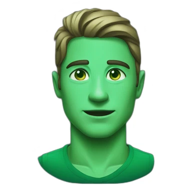 a man under the lights, an emerald in his eyes sticker