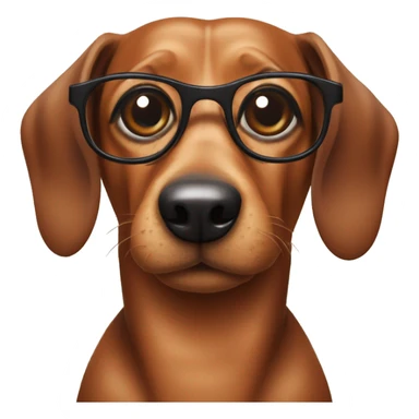 Sausage Dog With Glasses sticker