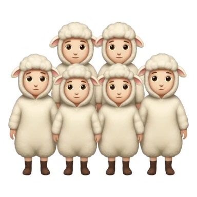 Só quero 5 pessoas vestidas de ovelhas  sticker