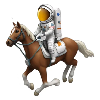 Astronaut riding the horse sticker