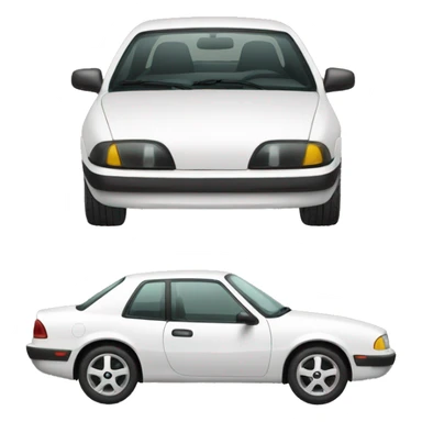 Car with sunglasses sticker