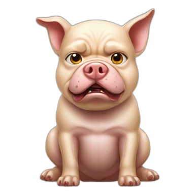 Angry putin doggy pig sticker