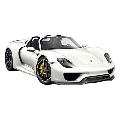Porsche 918 Spyder - Porsche (Model Year: 2021) (Iconic colour: White) sticker