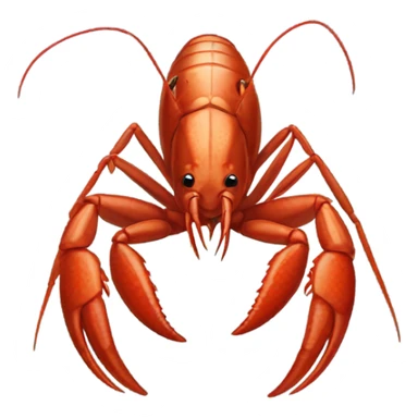 Female crayfish with long eyelashes sticker