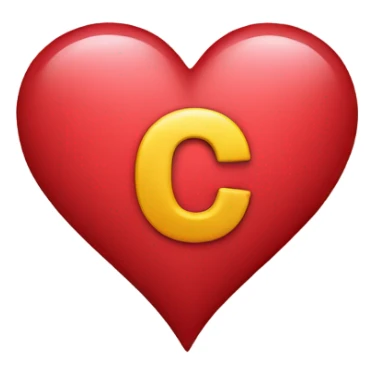 Heart with a c on it sticker