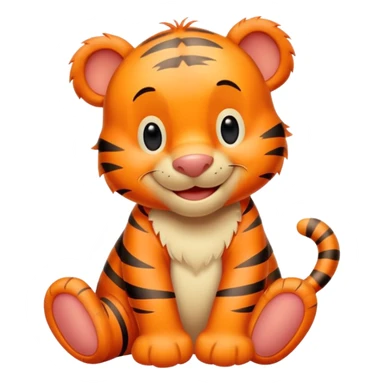 classic Tigger from Winnie the Pooh, cheerful and energetic sticker