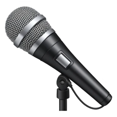 Announcement with hand microphone sticker