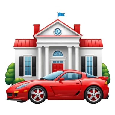 car sport in front of a house sticker