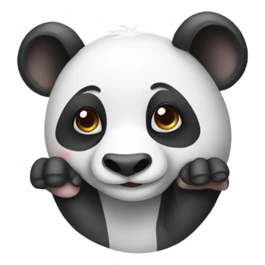 Panda with an elephant trunk sticker