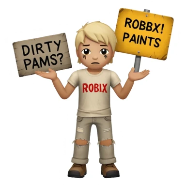 Roblox begger sticker