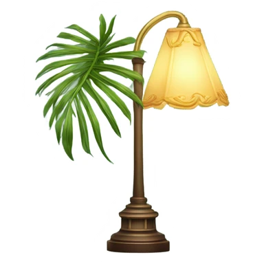lamp and palm branch sticker