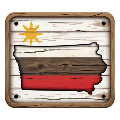 letrero que diga IOWA sticker