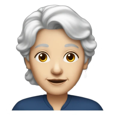 old white woman dark blue outfit sticker